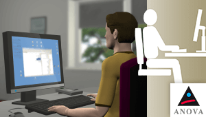 Titelbild E-Learning Modul "Sicherheit und Gesundheitsschutz an Bildschirmarbeitsplätzen"